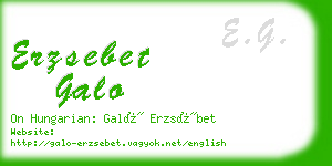 erzsebet galo business card